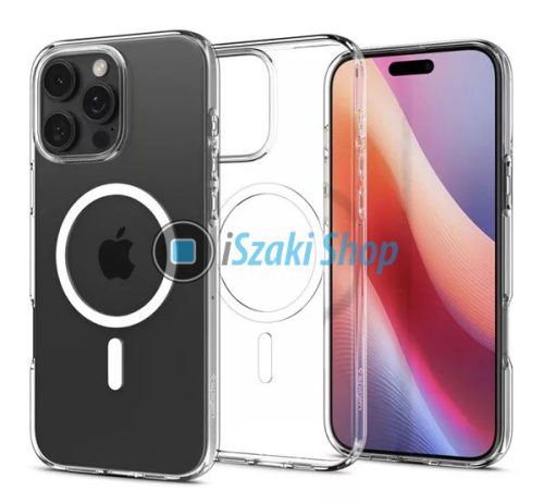 Spigen Liquid Crystal MagFit Apple iPhone 16 Pro Crystal Clear MagSafe tok, átlátszó