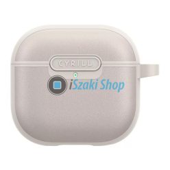 Spigen Cyrill Kajuk AirPods 4 tok, Cream, szürke-bézs