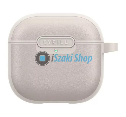 Spigen Cyrill Kajuk AirPods 4 tok, Cream, szürke-bézs