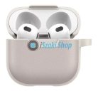 Spigen Cyrill Kajuk AirPods 4 tok, Cream, szürke-bézs