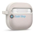 Spigen Cyrill Kajuk AirPods 4 tok, Cream, szürke-bézs