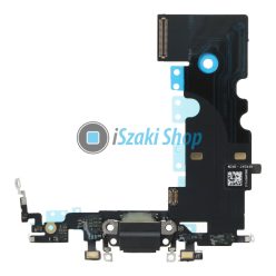   Iphone 8 töltőcsatlakozó flex kábel OEM fekete színben akár beszereléssel is