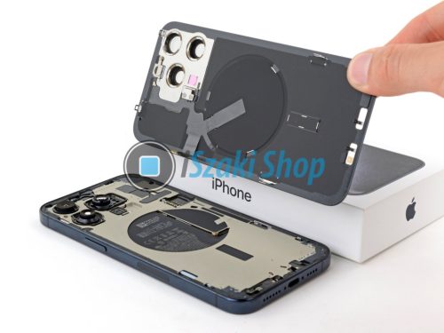 iPhone 15 Pro hátlapi üveg csere, 2 órán belül, garanciával