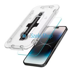   Phoner Master Clear Apple iPhone 16e / 13 / 14 / 13 Pro Tempered Glass kijelzővédő fólia felhelyező kerettel cikkszám:  70109