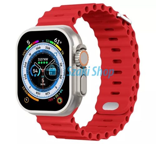 Phoner River Apple Watch 41/40/38 mm szilikon szíj, piros