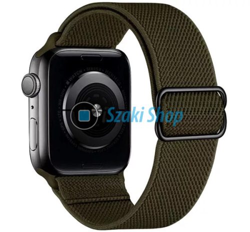 Phoner Dew Apple Watch csatos fonott szövet szíj, 38/40/41mm, zöld