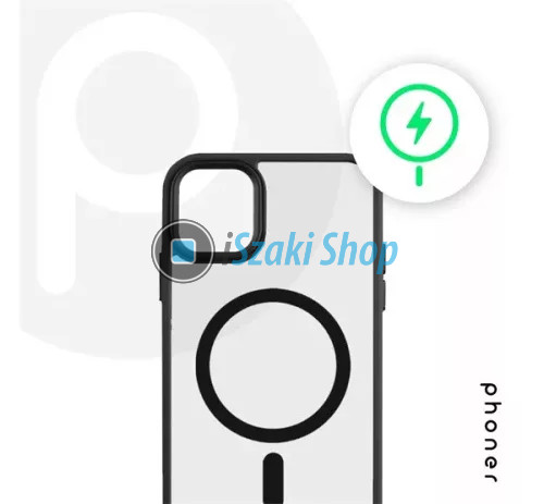 Phoner Apple iPhone 14 Pro Max Hybrid Mag MagSafe kemény hátlap tok, fekete
