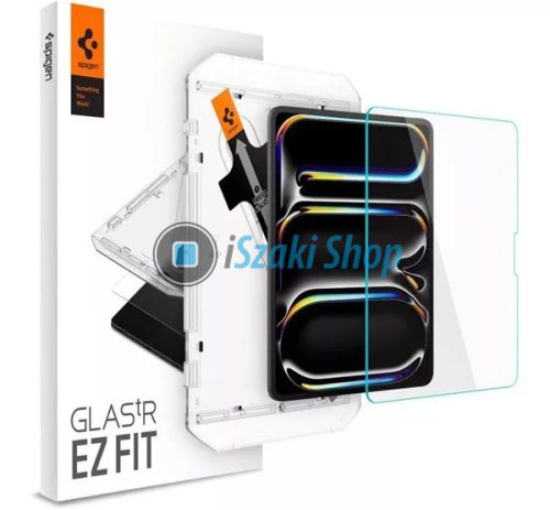 Spigen Glas.tR EZ Fit iPad Pro 13" (2024) tempered glass kijelzővédő fólia felhelyező kerettel