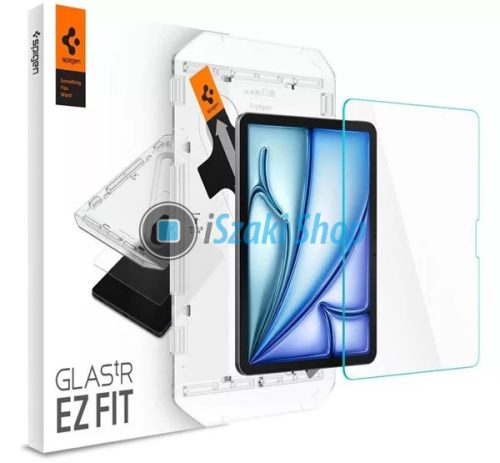 Spigen Apple Glas.tR EZ Fit iPad Air 11" (2024) tempered kijelzővédő fólia felhelyező kerettel (1db)