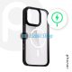 Phoner Custom Hybrid Apple iPhone 13/14 MagSafe kompatibilis hátlap tok, fekete (fekete gombokkal)
