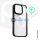 Phoner Custom Hybrid Apple iPhone 15 MagSafe kompatibilis hátlap tok, fekete (fekete gombokkal)