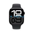 APPLE Watch Series 10 GPS, 46mm, kozmoszfekete alumíniumtok, fekete sportszíj - M/L (MWWQ3QH/A)