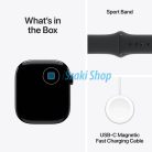 APPLE Watch Series 10 GPS, 46mm, kozmoszfekete alumíniumtok, fekete sportszíj - M/L (MWWQ3QH/A)