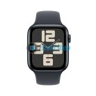 APPLE Watch SE 2024 GPS, 40mm, éjfekete alumíniumtok, éjfekete sportszíj - S/M (MXE73QH/A)