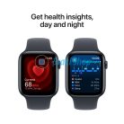 APPLE Watch SE 2024 GPS, 40mm, éjfekete alumíniumtok, éjfekete sportszíj - S/M (MXE73QH/A)