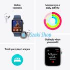 APPLE Watch SE 2024 GPS, 40mm, éjfekete alumíniumtok, éjfekete sportszíj - S/M (MXE73QH/A)