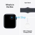 APPLE Watch SE 2024 GPS, 40mm, éjfekete alumíniumtok, éjfekete sportszíj - S/M (MXE73QH/A)