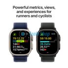 APPLE Watch Ultra 2 GPS + Cellular, 49mm, fekete titántok, sötétzöld Alpesi pánt, M (MX4R3CM/A)