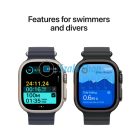 APPLE Watch Ultra 2 GPS + Cellular, 49mm, fekete titántok, sötétzöld Alpesi pánt, M (MX4R3CM/A)