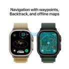 APPLE Watch Ultra 2 GPS + Cellular, 49mm, fekete titántok, sötétzöld Alpesi pánt, M (MX4R3CM/A)