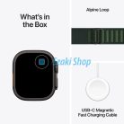 APPLE Watch Ultra 2 GPS + Cellular, 49mm, fekete titántok, sötétzöld Alpesi pánt, M (MX4R3CM/A)