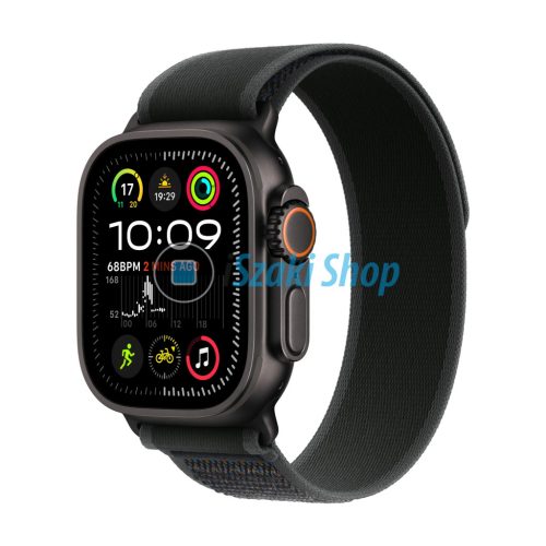 APPLE Watch Ultra 2 GPS + Cellular, 49mm, fekete titántok, fekete Terep pánt - M/L (MX4V3CM/A)