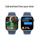 APPLE Watch Series 10 GPS, 42mm, ezüstszínű alumíniumtok, denimszínű sportszíj - S/M (MWWA3QH/A)