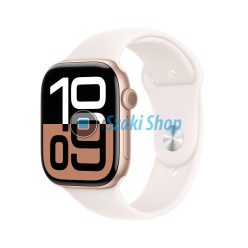   APPLE Watch Series 10 GPS, 42mm, rozéarany alumíniumtok, lágy rózsaszín sportszíj - S/M (MWWH3QH/A)