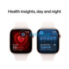 APPLE Watch Series 10 GPS, 42mm, rozéarany alumíniumtok, lágy rózsaszín sportszíj - S/M (MWWH3QH/A)