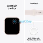 APPLE Watch Series 10 GPS, 42mm, rozéarany alumíniumtok, lágy rózsaszín sportszíj - S/M (MWWH3QH/A)